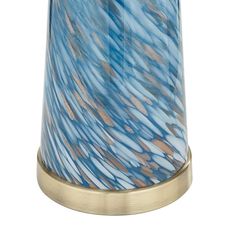 Image 6 360 Lighting Rory 31 3/4 inch High Modern Blue Art Glass Table Lamp more views