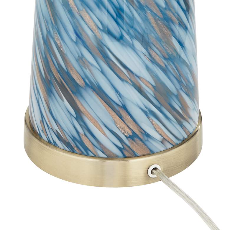 Image 7 360 Lighting Rory 31 3/4 inch High Modern Blue Art Glass Table Lamp more views
