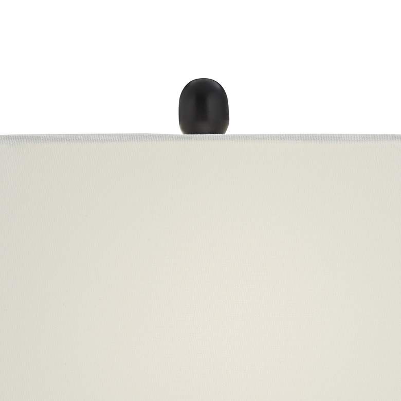 Image 2 360 Lighting Roxie 31" Black USB Lamps Set of 2 with Marble Risers more views