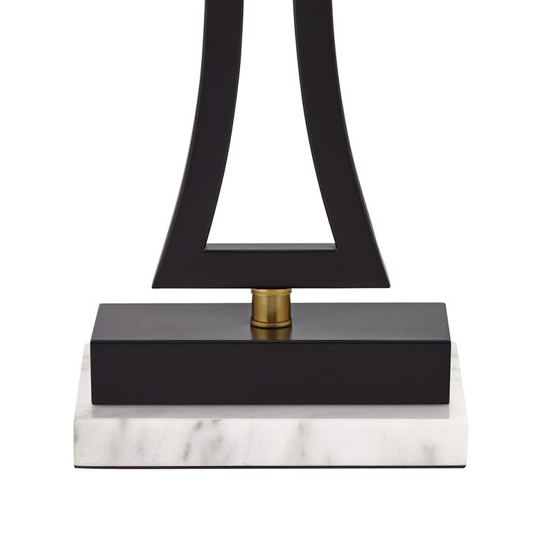 Image 5 360 Lighting Roxie 31" Black USB Lamps Set of 2 with Marble Risers more views