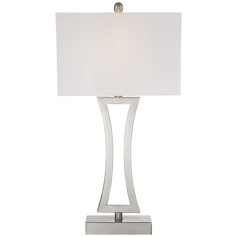 Image 6 360 Lighting Roxie 31" High Brushed Nickel Metal Table Lamps Set of 2 more views