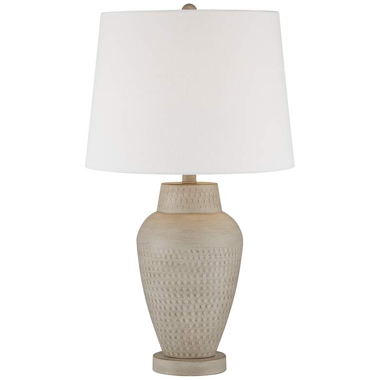 Image 2 360 Lighting Rupert 24 3/4 inch Beige Hammered Metal Vase Table Lamp