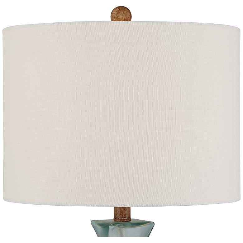 Image 3 360 Lighting Ryan Ocean Blue Glass Coastal Modern Table Lamps Set of 2 more views