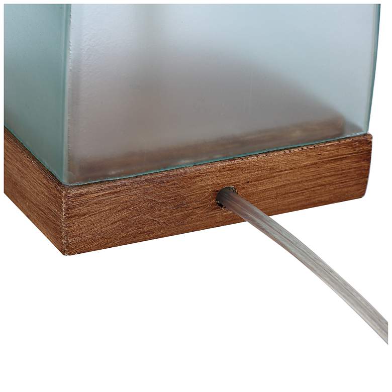 Image 6 360 Lighting Ryan Ocean Blue Glass Coastal Modern Table Lamps Set of 2 more views