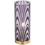 360 Lighting Salem 13" High Gray Purple Swirl Glass Accent Table Lamp