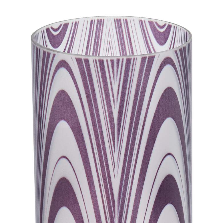 Image 3 360 Lighting Salem 13 inch High Gray Purple Swirl Glass Accent Table Lamp more views