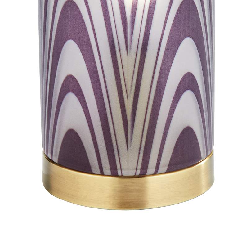 Image 4 360 Lighting Salem 13" High Gray Purple Swirl Glass Accent Table Lamp more views