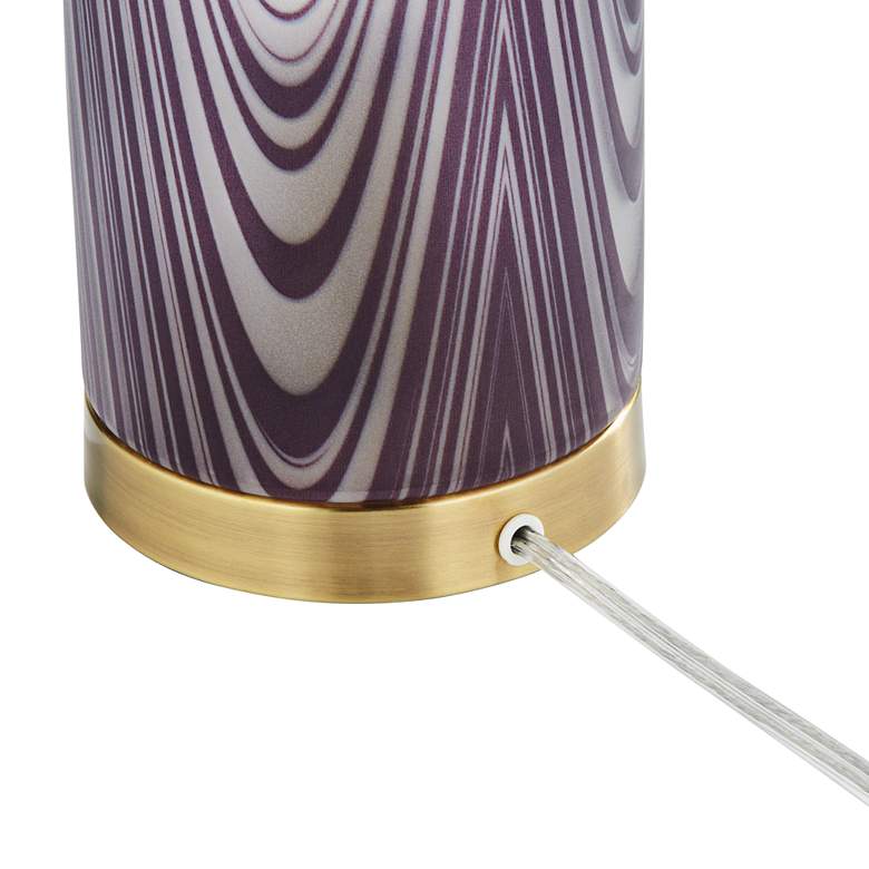 Image 5 360 Lighting Salem 13 inch High Gray Purple Swirl Glass Accent Table Lamp more views
