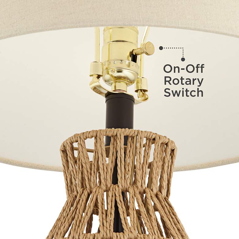 Image 5 360 Lighting San Carlos 27" Rattan Wicker Table Lamps Set of 2 more views
