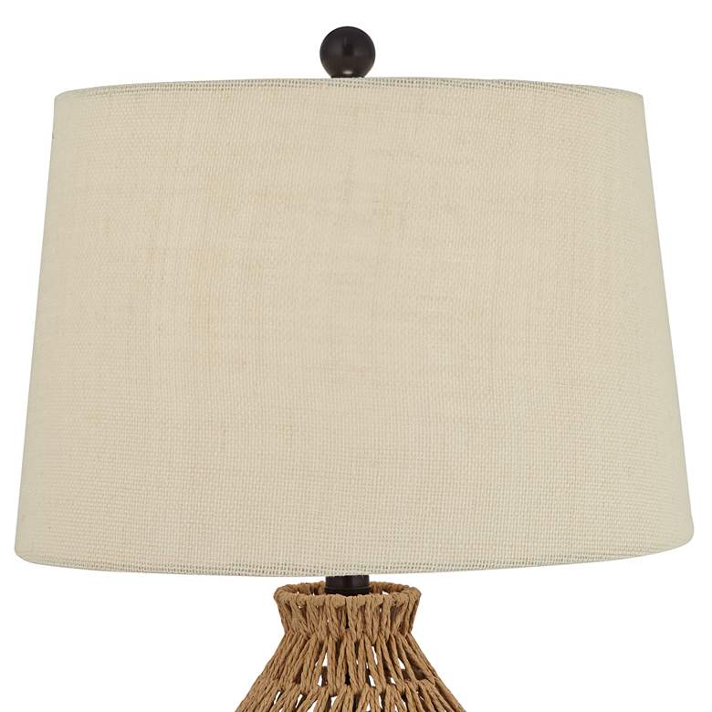 Image 5 360 Lighting San Carlos 29" Modern Coastal Rattan Wicker Table Lamp more views