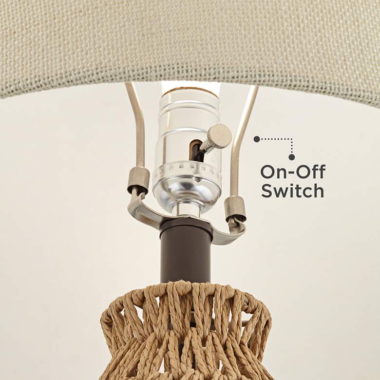 Image 6 360 Lighting San Carlos 29 inch Modern Coastal Rattan Wicker Table Lamp more views