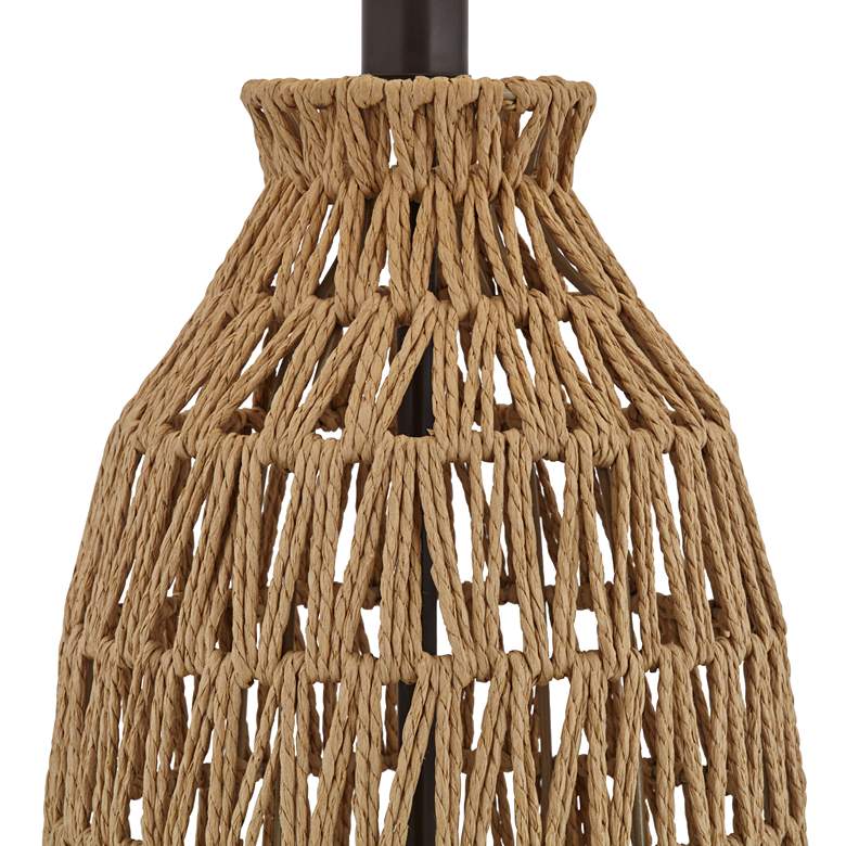 Image 7 360 Lighting San Carlos 29 inch Modern Coastal Rattan Wicker Table Lamp more views