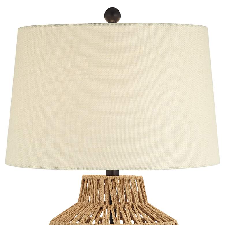 Image 4 360 Lighting San Marcos 27" Natural Wicker Metal Table Lamps Set of 2 more views