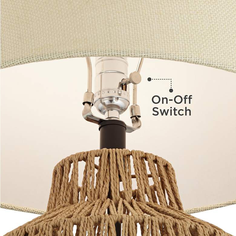 Image 5 360 Lighting San Marcos 27" Natural Wicker Metal Table Lamps Set of 2 more views