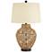 360 Lighting San Marcos 27" Woven Wicker Coastal Modern Table Lamp