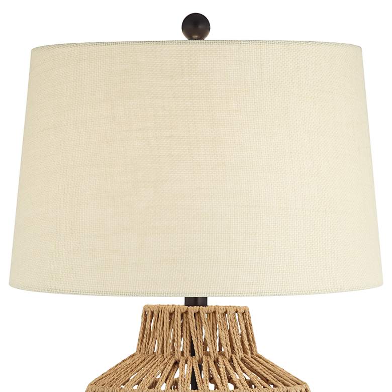 Image 4 360 Lighting San Marcos 27" Woven Wicker Coastal Modern Table Lamp more views