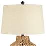 4_360 Lighting San Marcos 27" Woven Wicker Coastal Modern Table Lamp more views