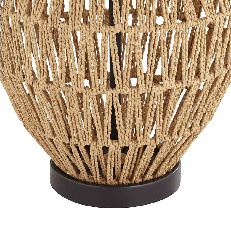 Image 6 360 Lighting San Marcos 27" Woven Wicker Coastal Modern Table Lamp more views