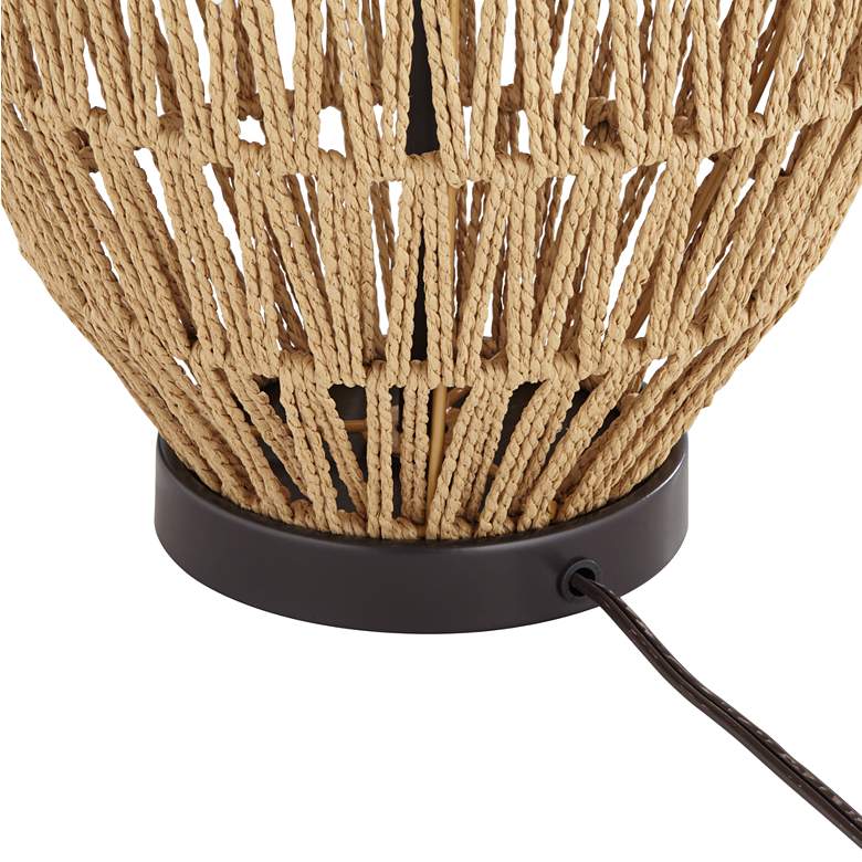 Image 7 360 Lighting San Marcos 27" Woven Wicker Coastal Modern Table Lamp more views