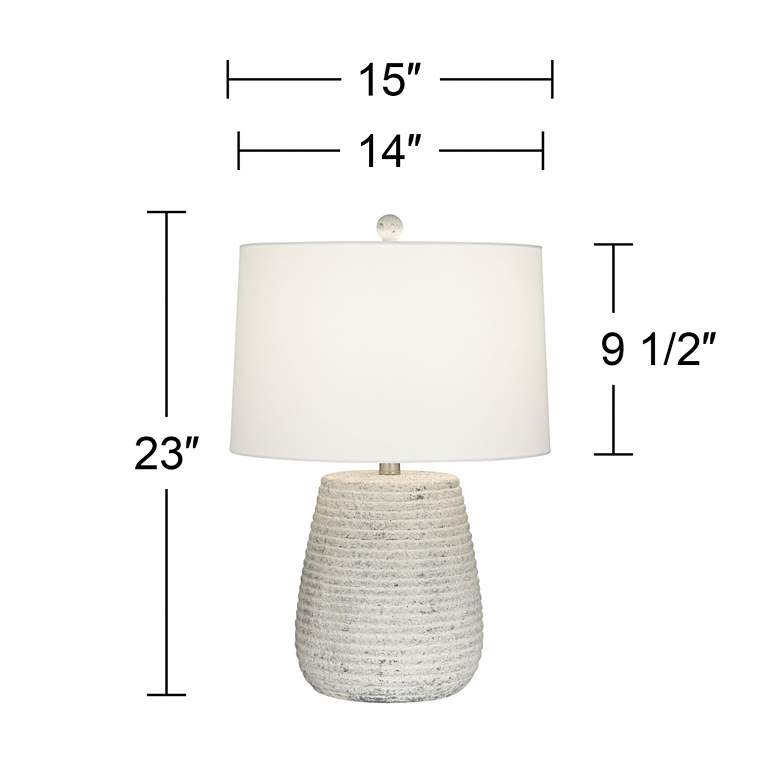 Image 7 360 Lighting Sandstone 23" Handcrafted Modern Ceramic Table Lamp more views