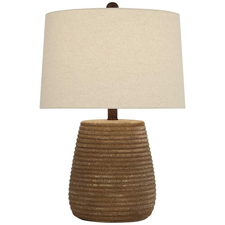 Image 2 360 Lighting Sandstone 23 inch High Rustic Ceramic Table Lamp