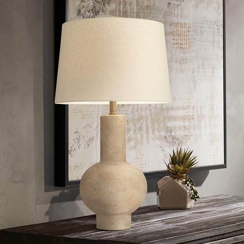 Image 1 360 Lighting Sandstone 27" Modern Gourd Table Lamp