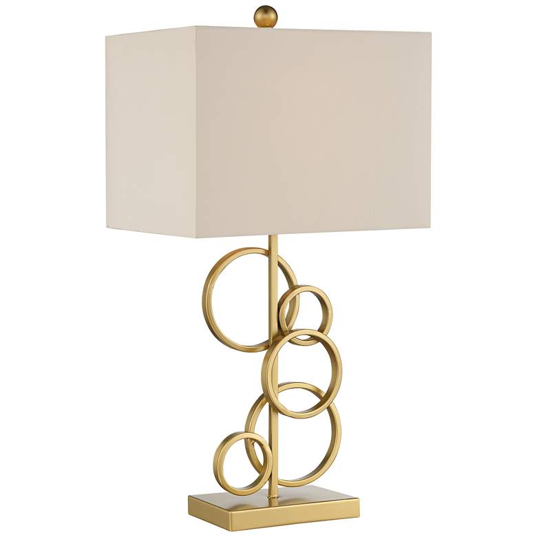 Image 2 360 Lighting Saul 26 inch High Modern Gold Rings Table Lamp