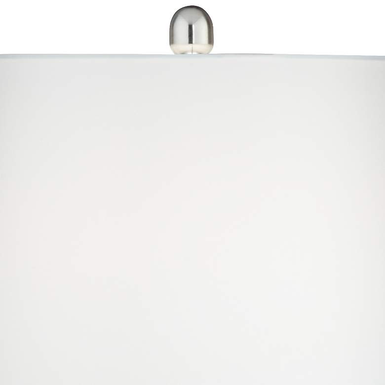 Image 3 360 Lighting Scalloped 24 1/2" Ceramic LED Lamps with Dimmers Set of 2 more views
