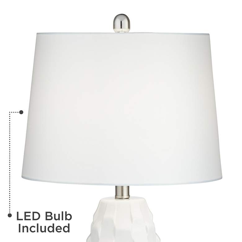 Image 4 360 Lighting Scalloped 24 1/2" Ceramic LED Lamps with Dimmers Set of 2 more views