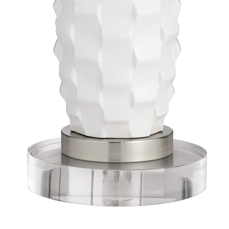 Image 4 360 Lighting Scalloped Ceramic Table Lamps With Dimmers and Acrylic Risers more views