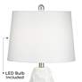 360 Lighting Scalloped Ceramic Table Lamps with Risers and USB Dimmers