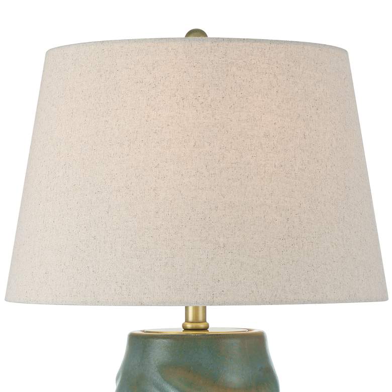 Image 3 360 Lighting Sculptural Glow 25" Blue Gold Glass Night Light Lamp more views