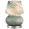 360 Lighting Selberg 11" High Blue Stripe Glass Accent Lamp