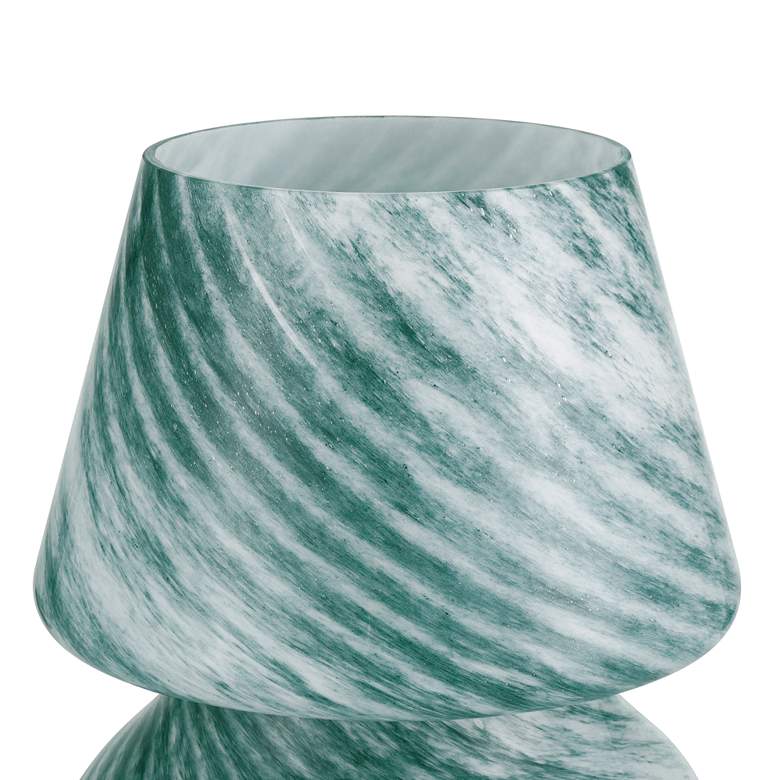 Image 3 360 Lighting Selberg 11" High Blue Stripe Glass Accent Lamp more views