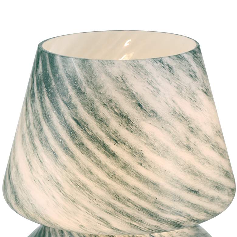 Image 4 360 Lighting Selberg 11" High Blue Stripe Glass Accent Lamp more views