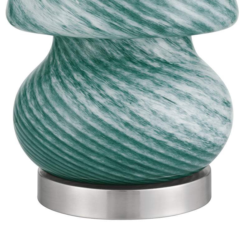 Image 5 360 Lighting Selberg 11" High Blue Stripe Glass Accent Lamp more views