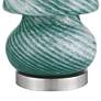 5_360 Lighting Selberg 11" High Blue Stripe Glass Accent Lamp more views