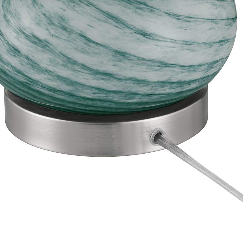 Image 6 360 Lighting Selberg 11" High Blue Stripe Glass Accent Lamp more views