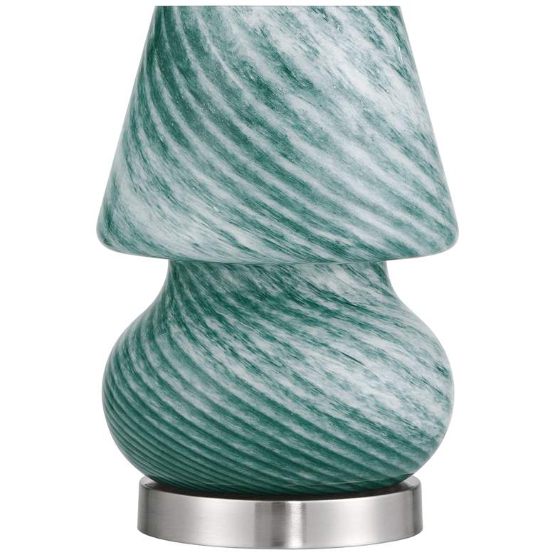 Image 7 360 Lighting Selberg 11" High Blue Stripe Glass Accent Lamp more views