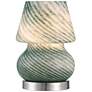 360 Lighting Selberg 11" High Blue Stripe Glass Accent Lamp