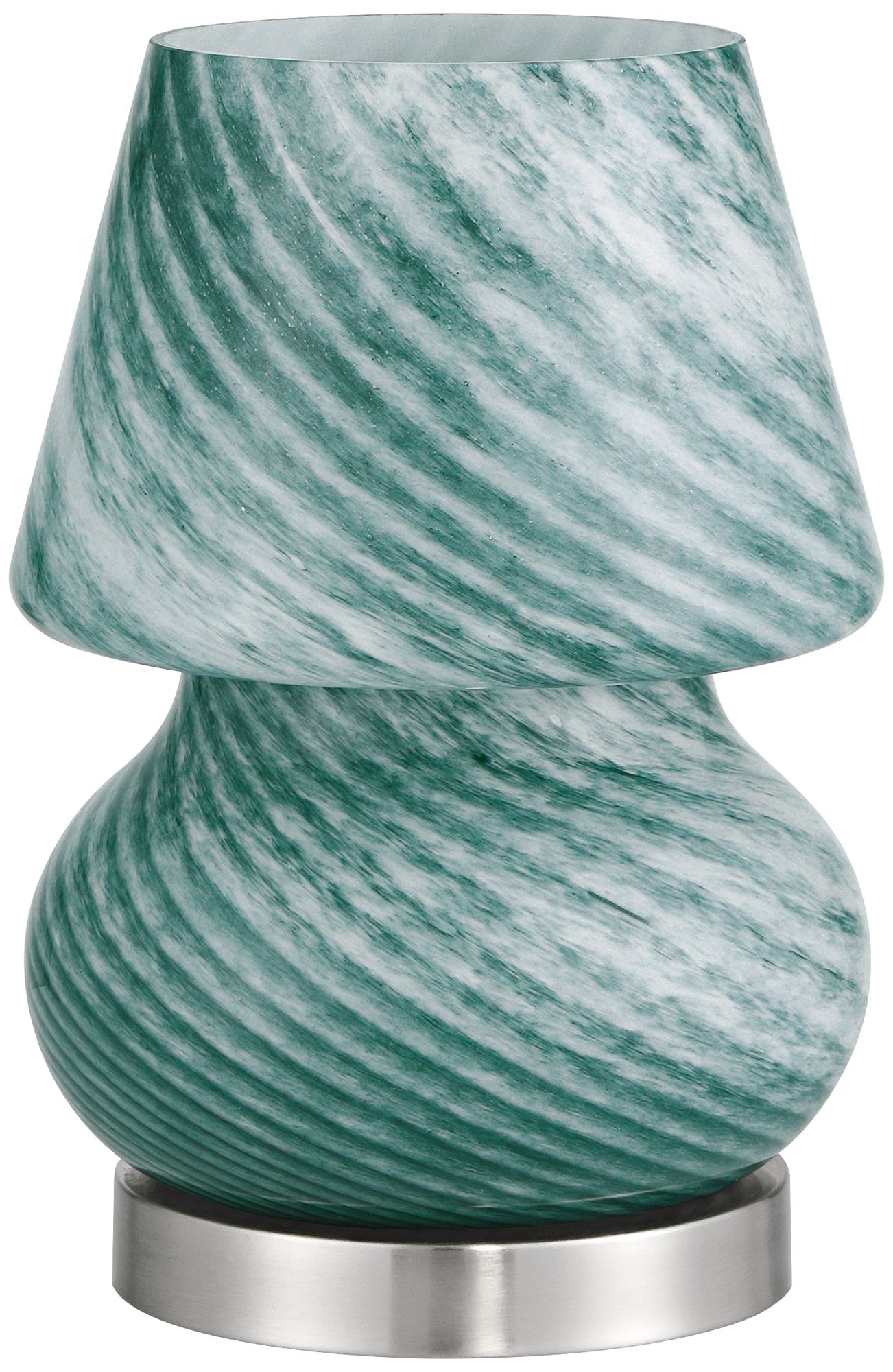 360 Lighting Selberg 11" High Blue Stripe Glass Accent Lamp