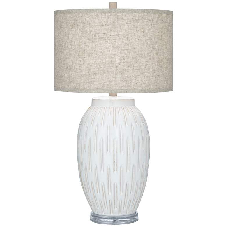 Image 2 360 Lighting Selena 26 1/8 inch Modern White Ceramic Table Lamp