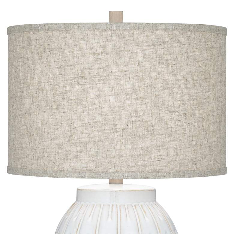 Image 4 360 Lighting Selena 26 1/8 inch Modern White Ceramic Table Lamp more views