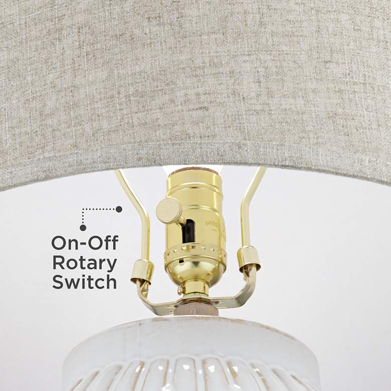 Image 5 360 Lighting Selena 26 1/8" Modern White Ceramic Table Lamp more views