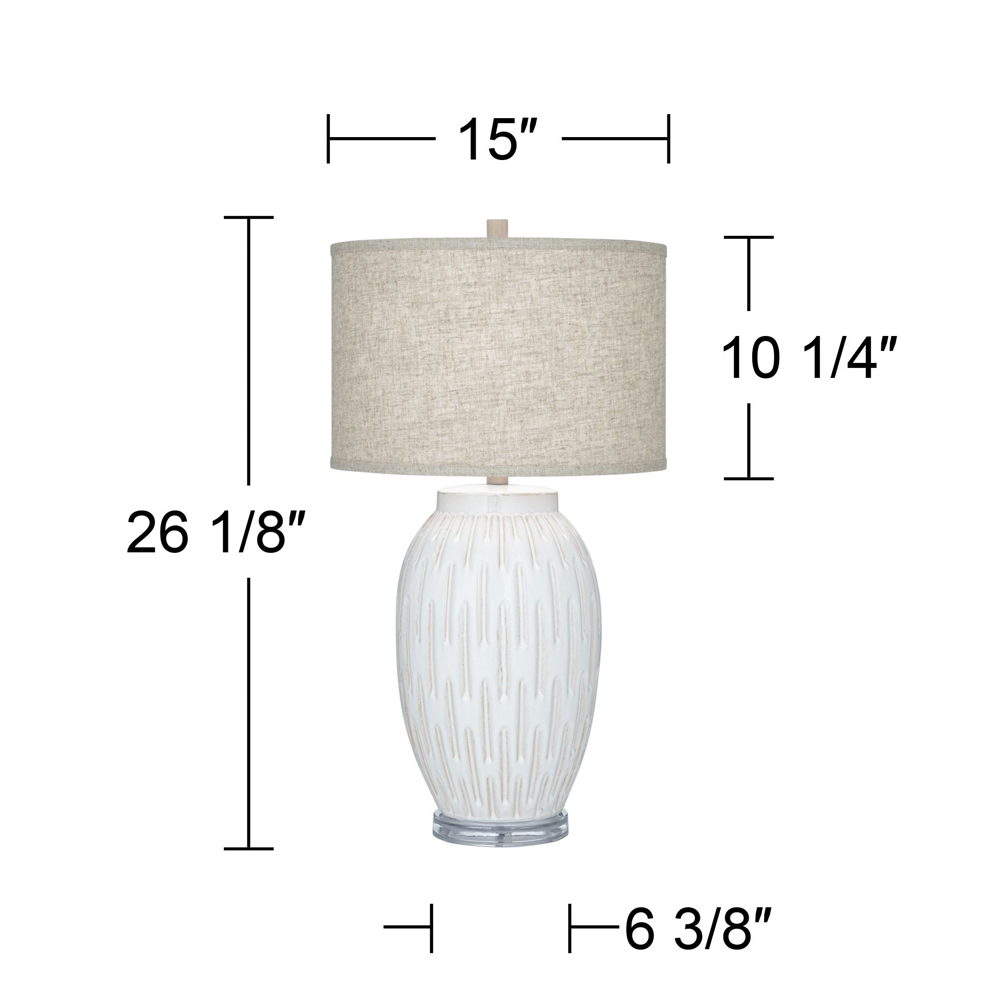 360 Lighting Selena 26 1/8" Modern White Ceramic Table Lamp