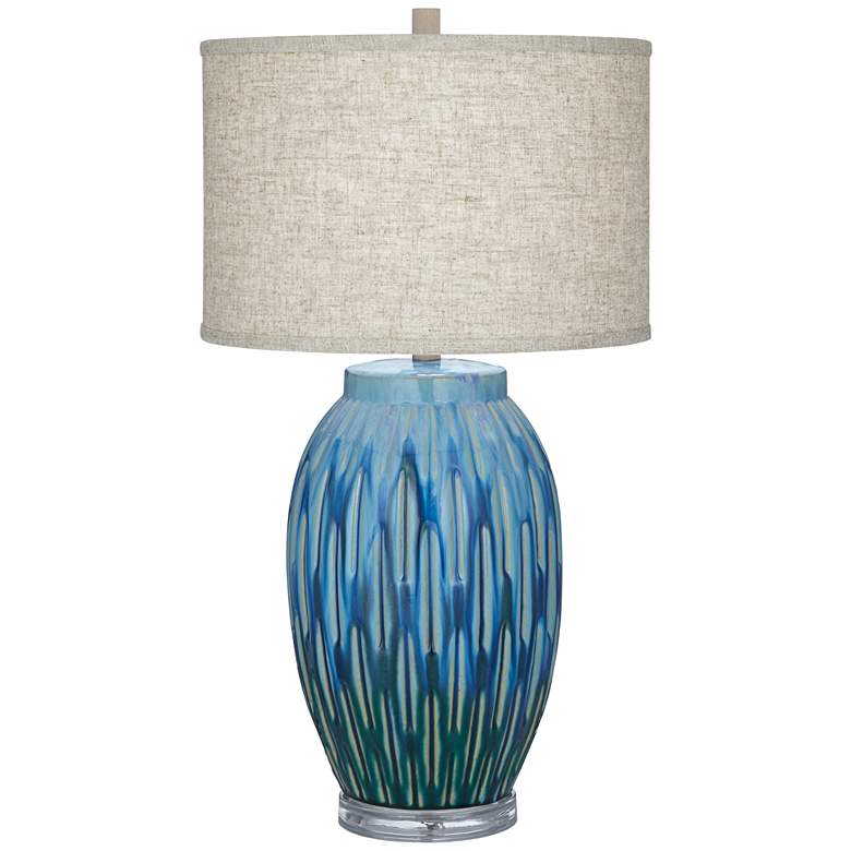 Image 2 360 Lighting Selena 28 1/2 inch High Modern Blue Ceramic Table Lamp