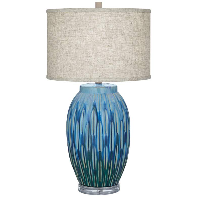 Image 2 360 Lighting Selena 28 1/2" High Modern Blue Ceramic Table Lamp
