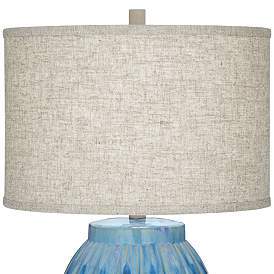 Image4 of 360 Lighting Selena 28 1/2" High Modern Blue Ceramic Table Lamp more views