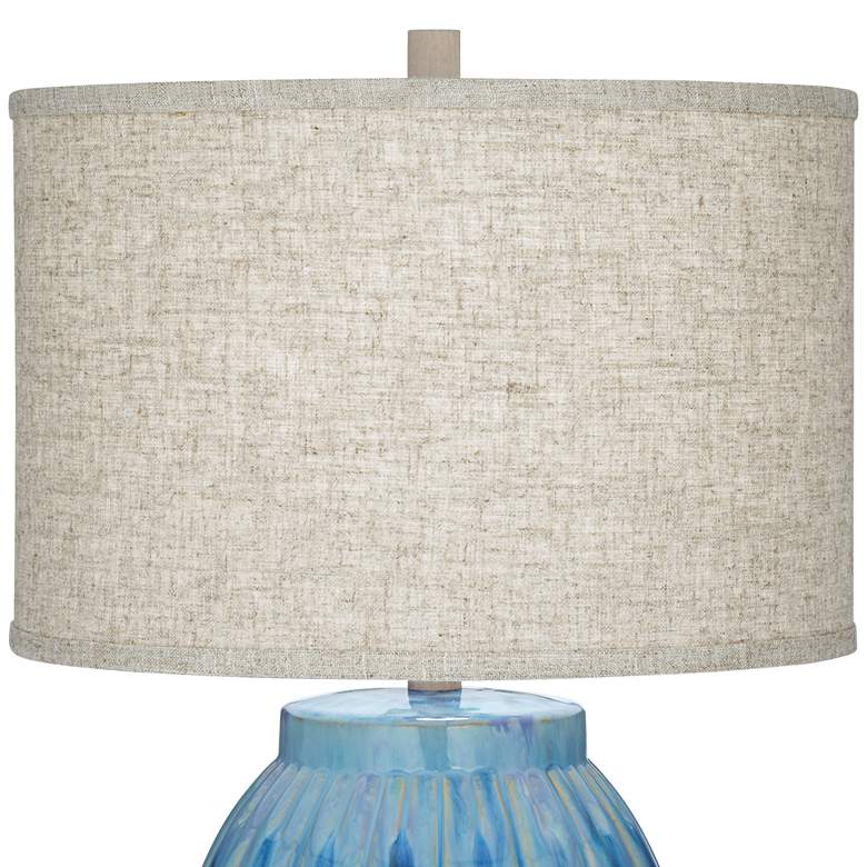 Image 4 360 Lighting Selena 28 1/2 inch High Modern Blue Ceramic Table Lamp more views