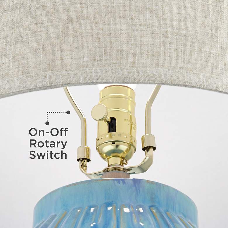 Image 5 360 Lighting Selena 28 1/2" High Modern Blue Ceramic Table Lamp more views